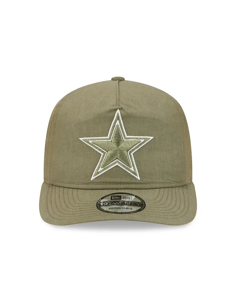 New Era Men's Olive Dallas Cowboys Nylon 19TWENTY Adjustable Hat