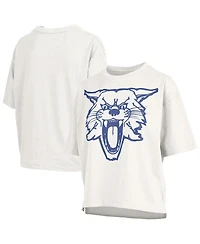 Pressbox Women's White Kentucky Wildcats Big Canvas Puff Castillo Motley Slub T-Shirt