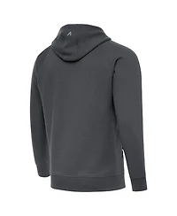 Antigua Men's Charcoal Baltimore Ravens Brushed Carbon Victory Pullover Hoodie