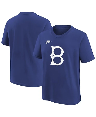 Nike Big Boys and Girls Royal Brooklyn Dodgers Team Logo T-Shirt