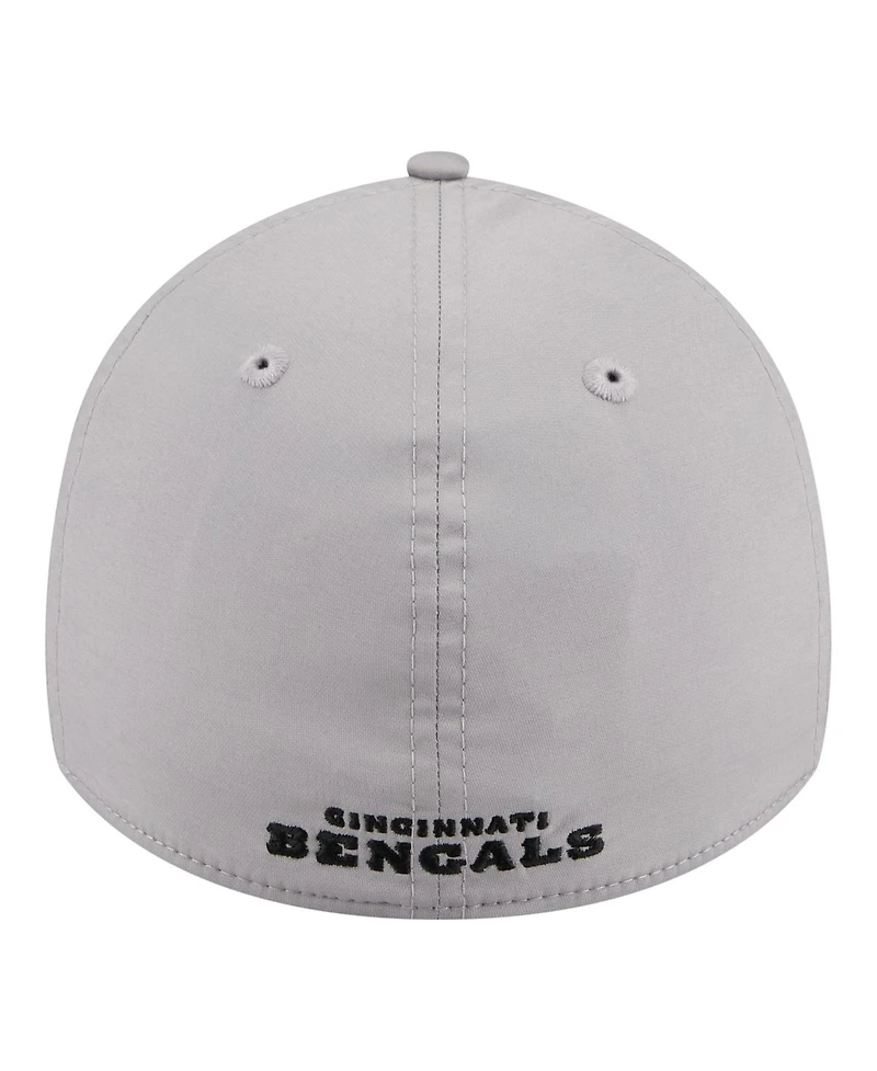 New Era Men's Gray Cincinnati Bengals Perforated 39THIRTY Flex Hat