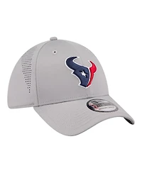 New Era Men's Gray Houston Texans Perforated 39THIRTY Flex Hat