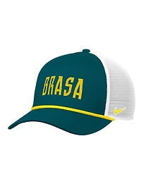 Nike Men's Green Brazil National Team Rise Rope Trucker A-Frame Adjustable Hat