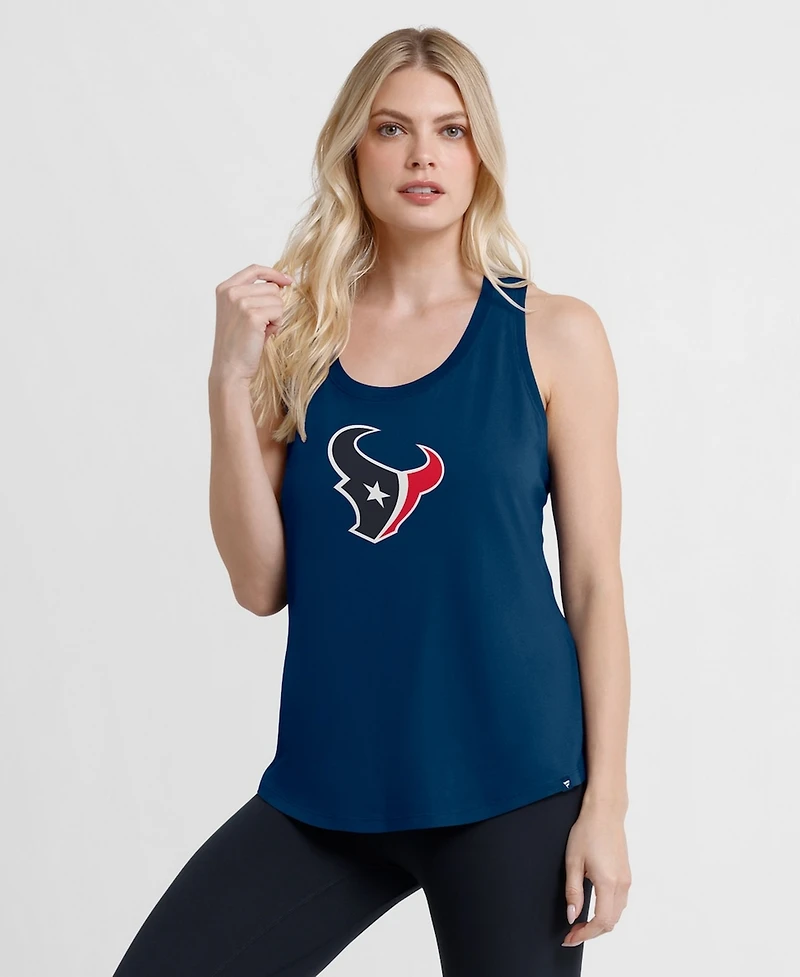 Fanatics Women's Navy Houston Texans Iron Fan Tank Top