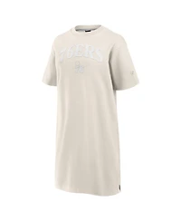 Fanatics Women's Cream Philadelphia 76ers Elements Go Tri-Blend T-Shirt Dress