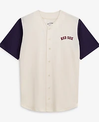 Fanatics Men's Cream Boston Red Sox Big Tall Full-Button Jersey