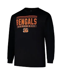 Fanatics Men's Black Cincinnati Bengals Big Tall Pop Long Sleeve T-Shirt