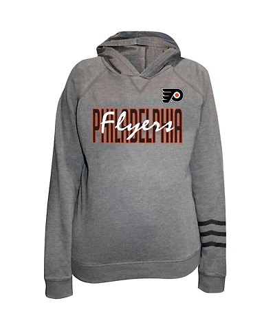 Fanatics Women's Heather Gray Philadelphia Flyers Plus Lightweight Fleece Raglan Pullover Hoodie