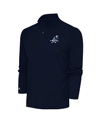 Antigua Men's Navy Dallas Cowboys Throwback Logo Tribute Quarter-Zip Pullover Hoodie