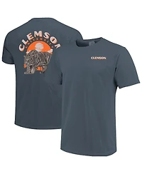 Image One Men's Navy Clemson Tigers Comfort Colors Team Statue T-Shirt
