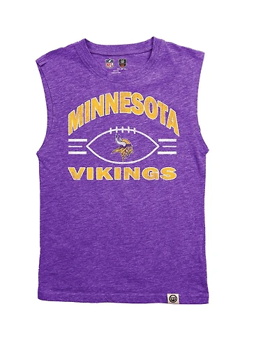 Wes & Willy Big Boys and Girls Heather Purple Minnesota Vikings Muscle Tank Top