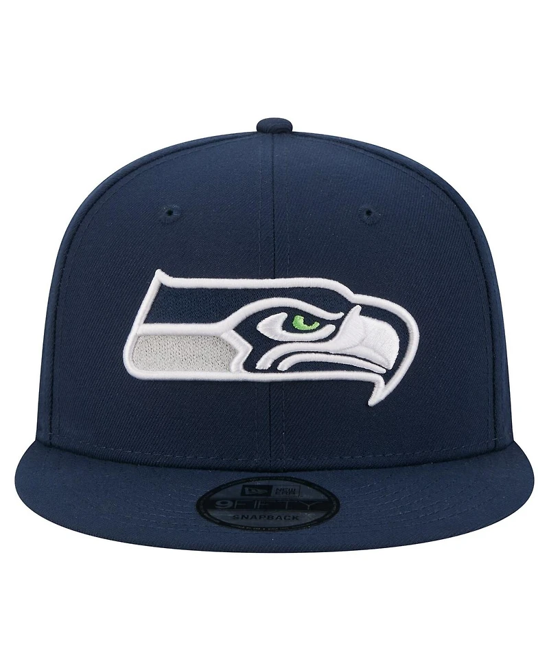 New Era Men's Navy Seattle Seahawks 9FIFTY Snapback Hat
