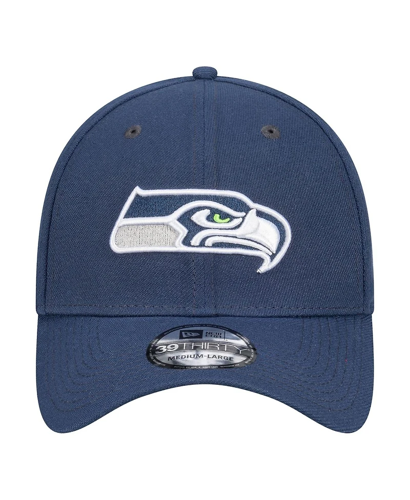 New Era Men's College Navy Seattle Seahawks Core Team 39THIRTY Flex Hat