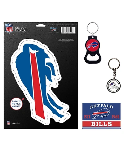 Wincraft Buffalo Bills 4-Pack Key Rings and Magnets Set