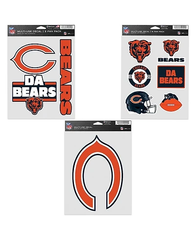 Wincraft Chicago Bears Three-Pack Fan Decal Set