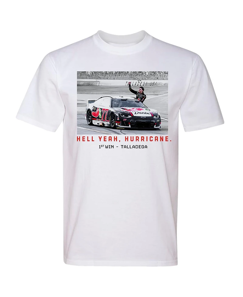 Classic Ink Men's White Carson Hocevar Yeah Hurricane 1st Win T-Shirt