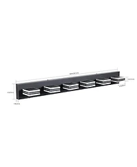Busdays 40 Inch Modern 6 Light Led Vanity Light Sleek Bathroom Wall Fixture Iron and Acrylic Dimmable for Mirror Lighting