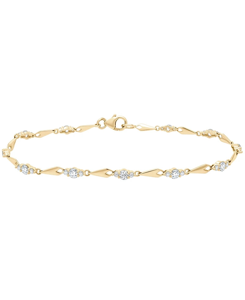 Macy's Diamond (1 ct. t.w.) Bracelet in 10k Yellow Gold