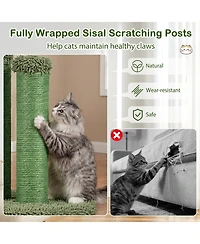 Cozito 22 inch Cactus Cat Scratching Post with Sisal Rope