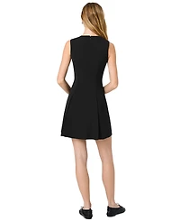 French Connection Women's Harry Sleeveless Inverted Pleat Mini Dress