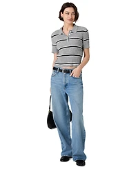 French Connection Women's Mason Knit Varsity Collared Stripe Sweater