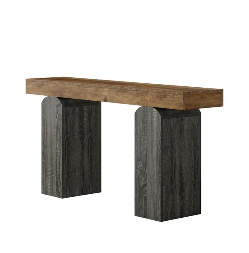 SlickblueFarmhouse Entryway Console Table with 2 Arched Pedestal Legs