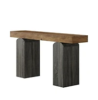 SlickblueFarmhouse Entryway Console Table with 2 Arched Pedestal Legs