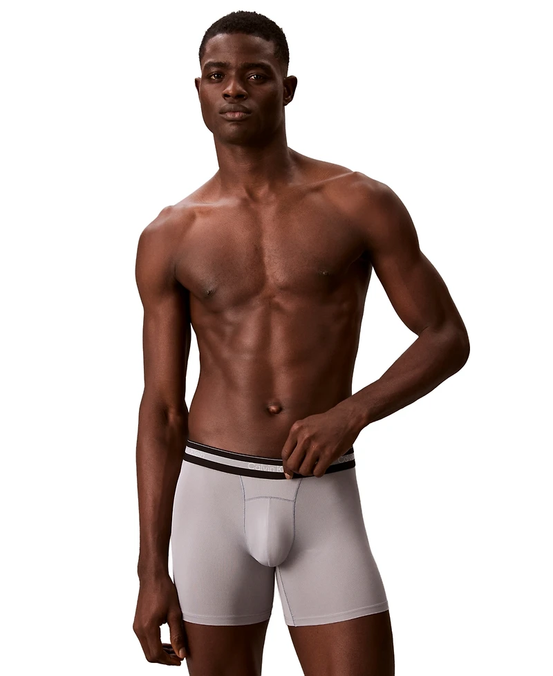 Calvin Klein Men's Icon Active Mesh Boxer Briefs, 3-Pack