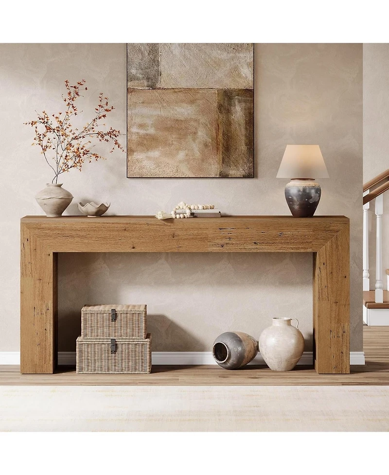 Slickblue Farmhouse Sofa Console Table for Entryway or Hallway