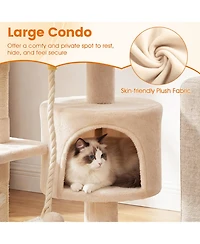 Cozito 36 inch Tall Kitten Tower with Condo and Plush Perch