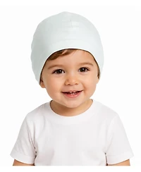 MeMoi Baby Girls Basic No-Fold 100% Cotton Fine-Gauge Beanie