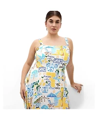 City Chic Women's Collins Amalfi Print Maxi Dress