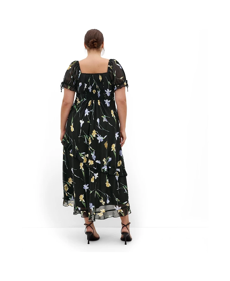 City Chic Women's Shayla Petal Print Maxi Dress