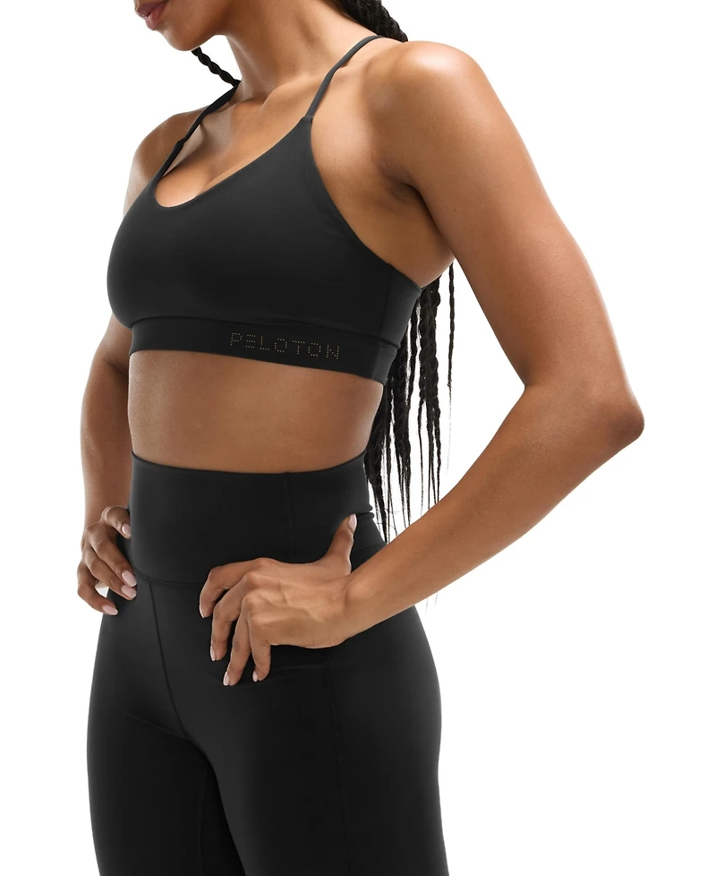 Peloton Women's Cadent V-Neck Strappy Back Bra
