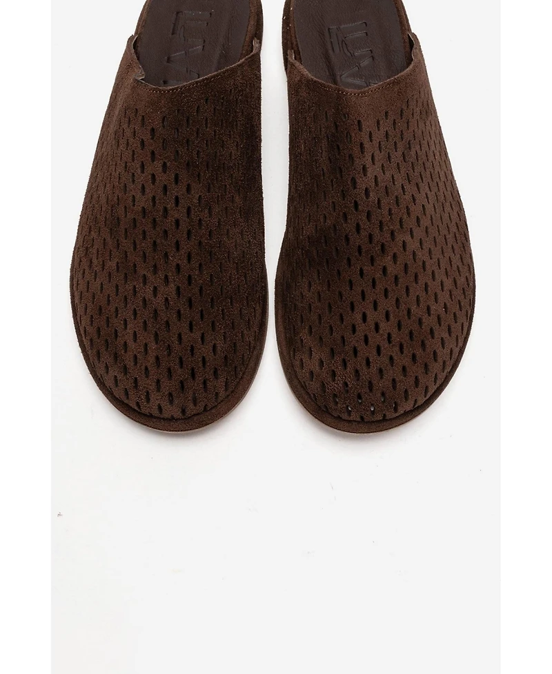 Forever and Always Shoes Melara Leather Slip On Mule