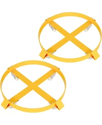 gaomon 2-Piece 55 Gallon Drum Dolly 1000 lb Capacity Heavy Duty Barrel Dolly with 4 Swivel Casters Non-Tip Design Steel Drum Caddy Industrial