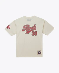 Mitchell & Ness Men's Ken Griffey Jr. Cream Cincinnati Reds Cooperstown Collection Throwback Name Number T-Shirt