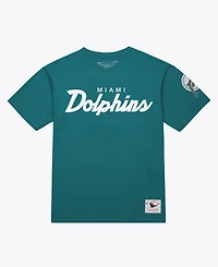 Mitchell & Ness Men's Aqua Miami Dolphins Head Coach Classic T-Shirt