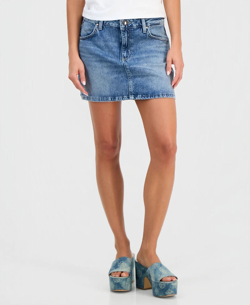 Guess Women's Faith Stretch Denim Mini Skirt