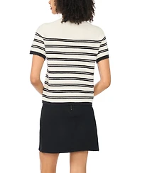 Vince Camuto Women's Cotton Striped Crewneck Sweater