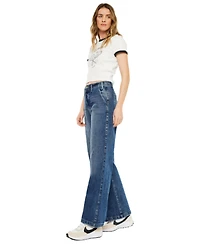 KanCan Women's Sterling High Rise 90's Wide-Leg Jeans
