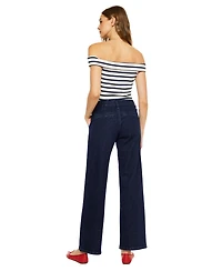 KanCan Women's Usa Kayla High Rise Wide Leg Trouser Jeans