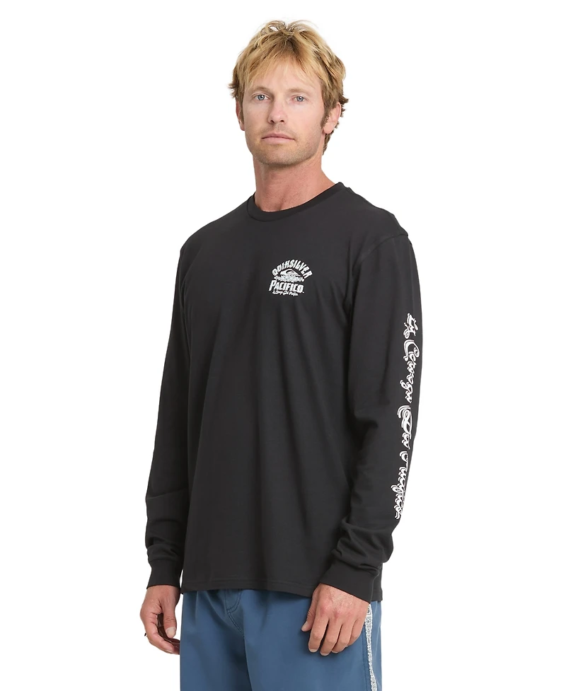 Quiksilver Men's Pacifico Signage Crewneck Long-Sleeve T-Shirt