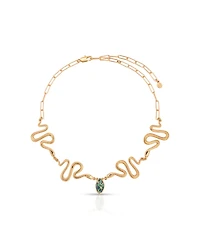 Ettika Gold-Plated Abalone Serpentina Choker Necklace