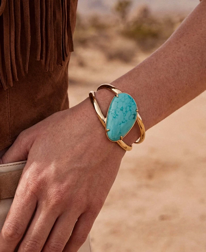 Ettika Gold-Plated Desert Tide Cuff Bracelet