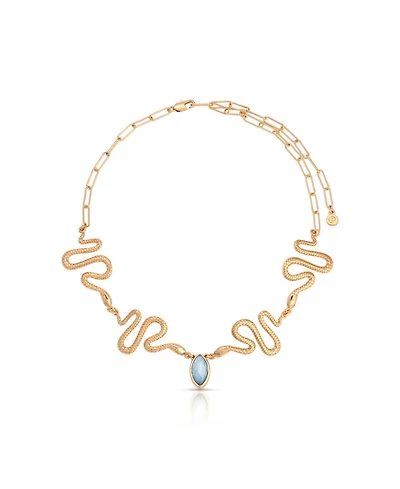 Ettika Gold-Plated Imitation Pearl Serpentina Choker Necklace