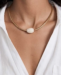 Ettika Gold-Plated Gold Beaded Bone Nugget Necklace