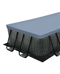 Funsicle 16' x 8' x 42" Oasis Rectangle Outdoor Above Ground Swimming Pool