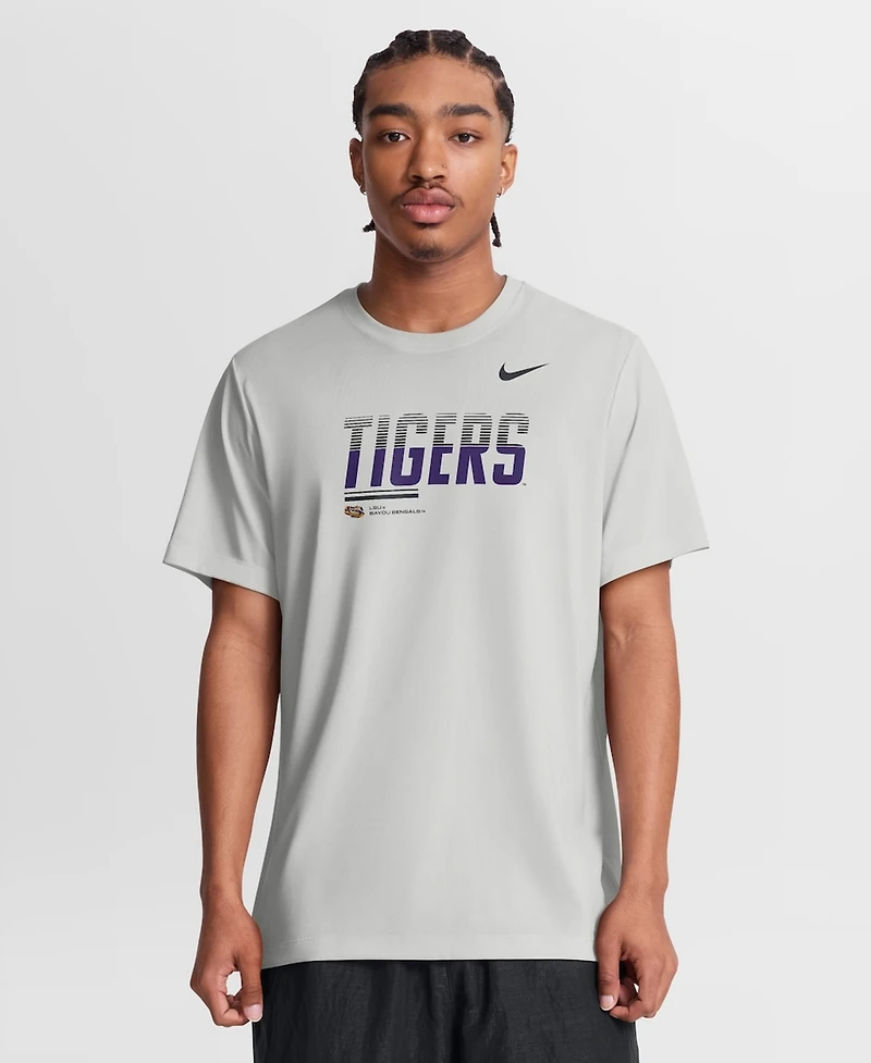 Nike Men's Gray Lsu Tigers Sideline Legend Dri-fit T-Shirt