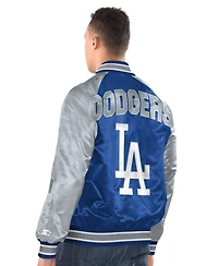Starter Men's Royal/Gray Los Angeles Dodgers Raglan Blitz Varsity Jacket
